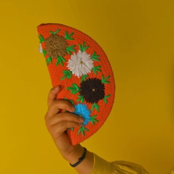 Ethnic Clutch Half Moon Purse - Picture 5 of 6